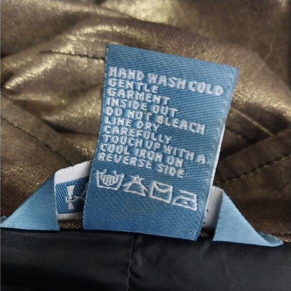 KORET! LUXE MIDNIGHT GOLD METALLIC BUTTON FRONT NEHRU JACKET, BLAZER! SZ 22W - Picture 10 of 11